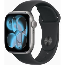 Apple Watch 11 42mm Aluminium Space Gray avec Black Sport Band M/L MEQX4